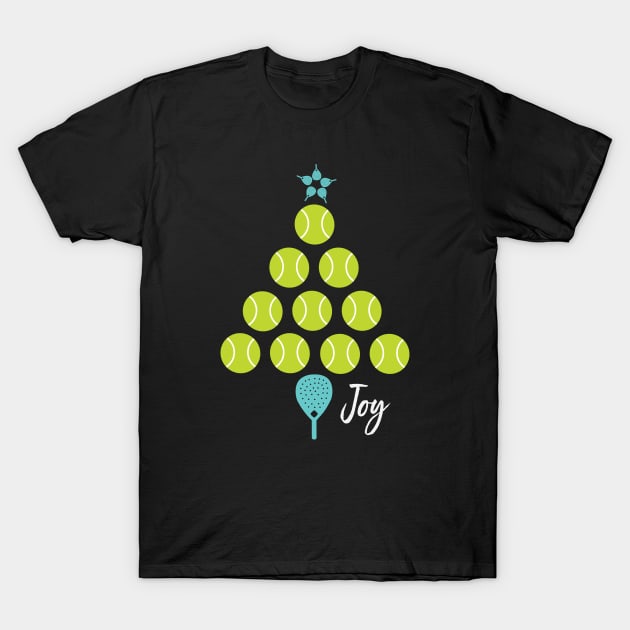 Padel Joy Christmas Tree T-Shirt by whyitsme